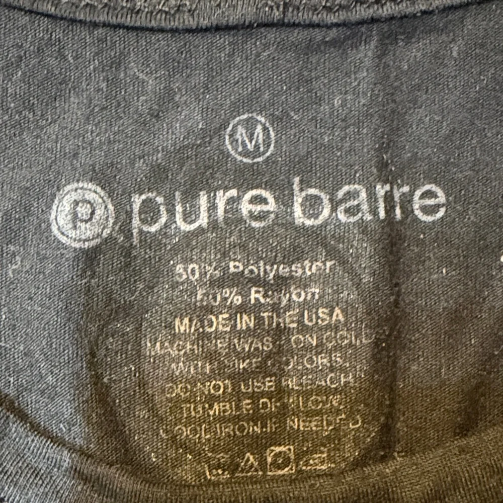 Pure Barre Black Tank with Red Script - Picture 2 of 2